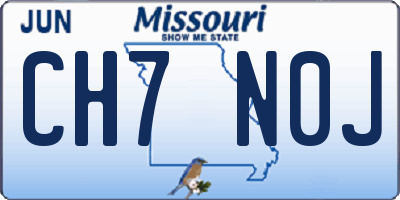 MO license plate CH7N0J