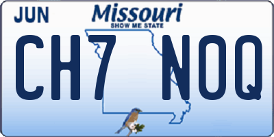 MO license plate CH7N0Q