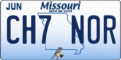 MO license plate CH7N0R