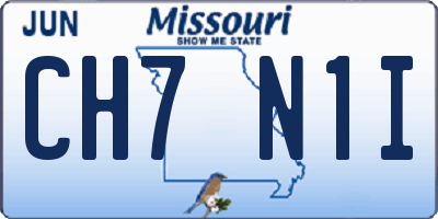 MO license plate CH7N1I