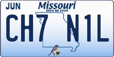 MO license plate CH7N1L