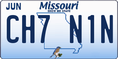 MO license plate CH7N1N