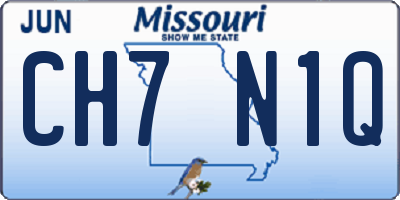 MO license plate CH7N1Q