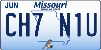 MO license plate CH7N1U