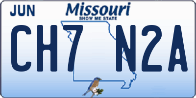 MO license plate CH7N2A