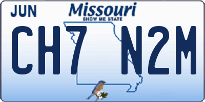 MO license plate CH7N2M