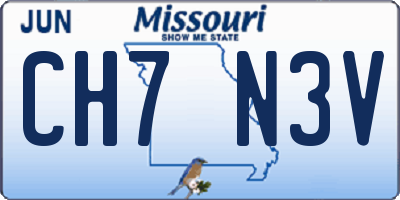 MO license plate CH7N3V