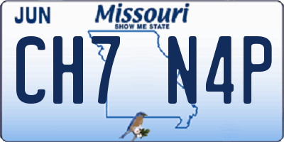 MO license plate CH7N4P