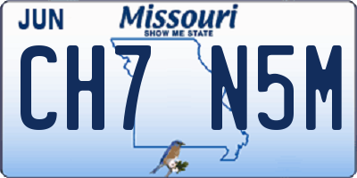 MO license plate CH7N5M