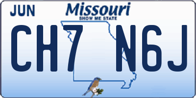 MO license plate CH7N6J