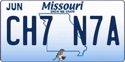 MO license plate CH7N7A