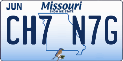 MO license plate CH7N7G