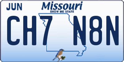 MO license plate CH7N8N