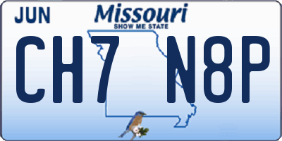 MO license plate CH7N8P