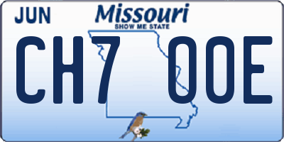 MO license plate CH7O0E