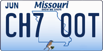 MO license plate CH7O0T
