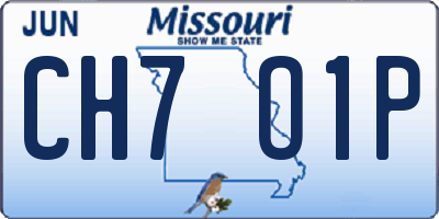 MO license plate CH7O1P