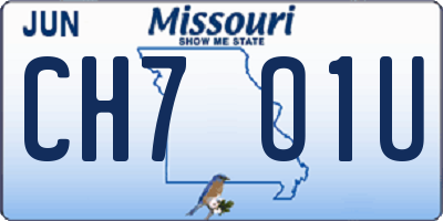 MO license plate CH7O1U