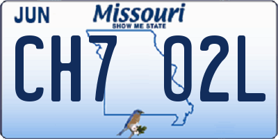 MO license plate CH7O2L