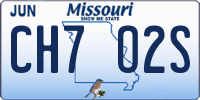 MO license plate CH7O2S