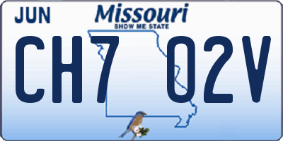 MO license plate CH7O2V