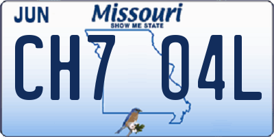 MO license plate CH7O4L