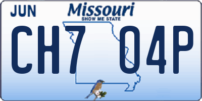 MO license plate CH7O4P