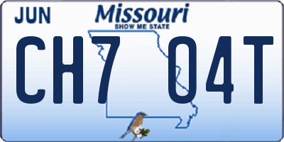 MO license plate CH7O4T