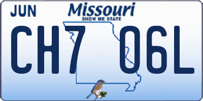 MO license plate CH7O6L