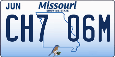 MO license plate CH7O6M
