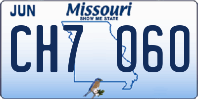 MO license plate CH7O6O
