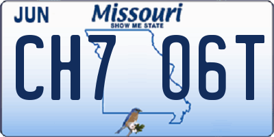 MO license plate CH7O6T