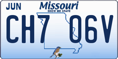 MO license plate CH7O6V