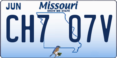 MO license plate CH7O7V
