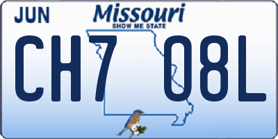 MO license plate CH7O8L