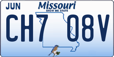 MO license plate CH7O8V