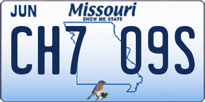 MO license plate CH7O9S