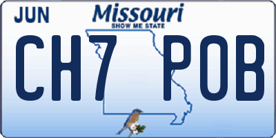 MO license plate CH7P0B