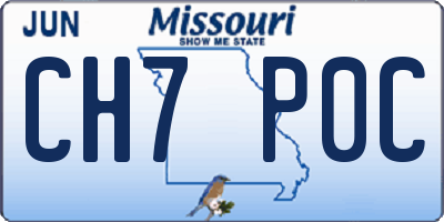 MO license plate CH7P0C