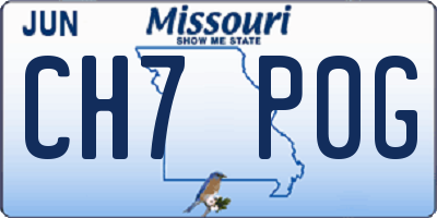 MO license plate CH7P0G
