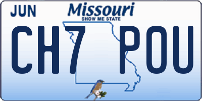 MO license plate CH7P0U