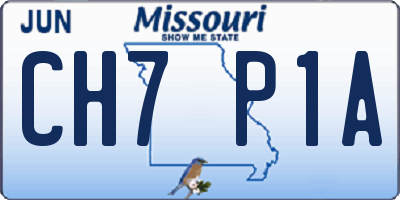 MO license plate CH7P1A