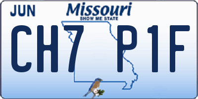 MO license plate CH7P1F