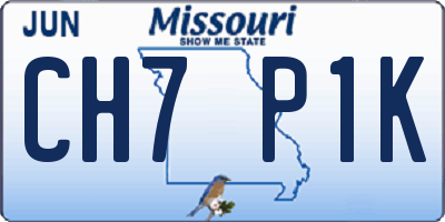 MO license plate CH7P1K