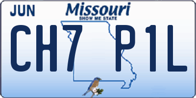 MO license plate CH7P1L