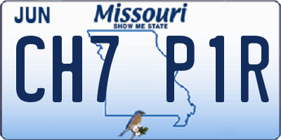 MO license plate CH7P1R