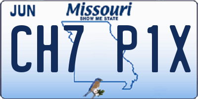 MO license plate CH7P1X