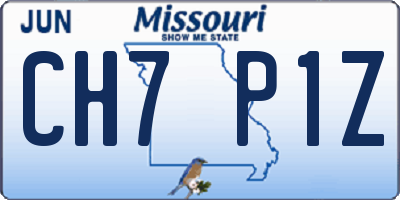 MO license plate CH7P1Z