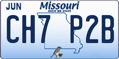 MO license plate CH7P2B