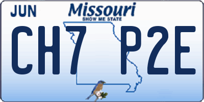 MO license plate CH7P2E